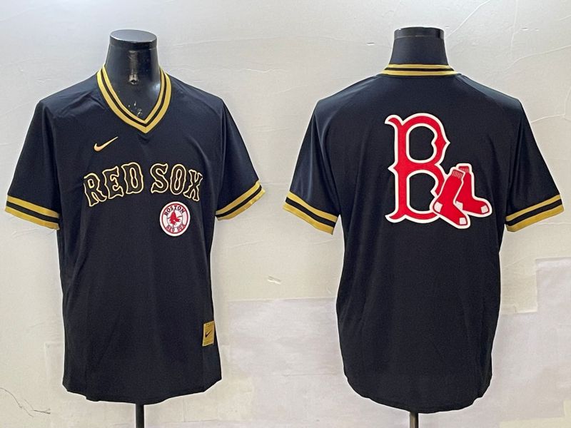 Men Boston Red Sox Blank Black Gold Game 2025 Nike MLB Jersey style 6